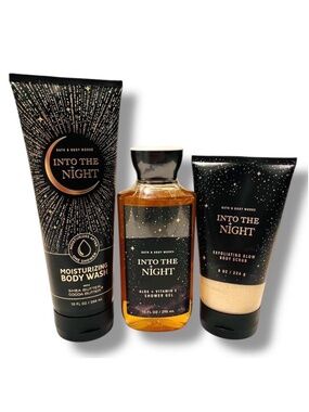 BATH & BODY WORKS Into the Night trio - body wash, body scrub & shower gel